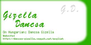 gizella dancsa business card